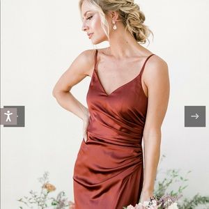 Brand New Revelry Rory Satin Bridesmaid Dress Tall